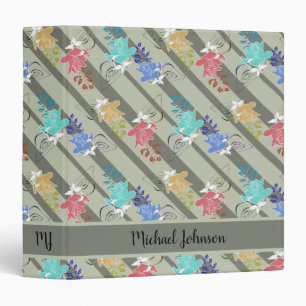 retro, floral pattern, for grandma, family binder