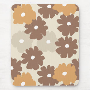 Retro floral pattern mouse pad
