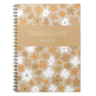 Retro floral pattern notebook