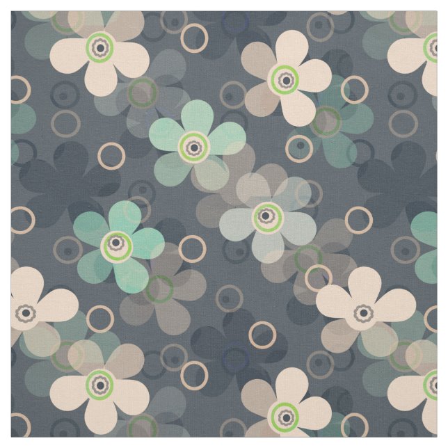 Retro, floral pattern, retro flowers, retro textil fabric (Swatch)
