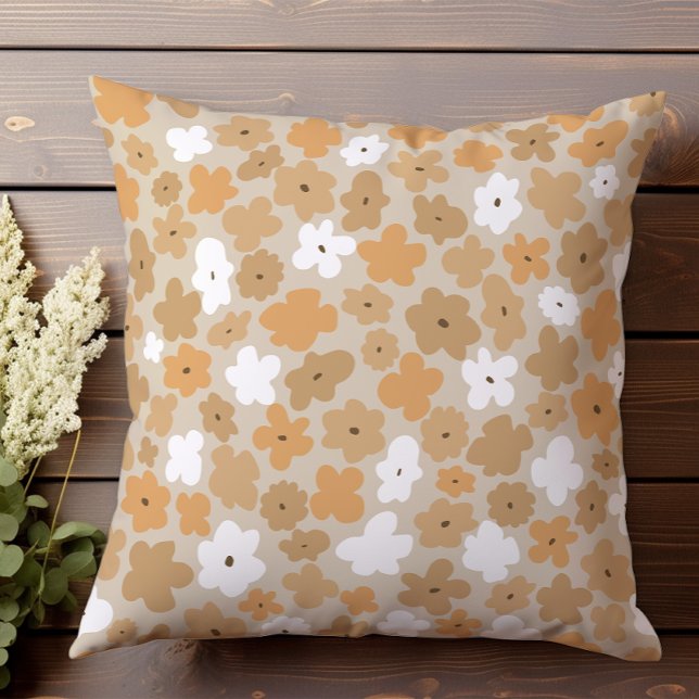 Retro floral pattern throw pillow (Creator Uploaded)