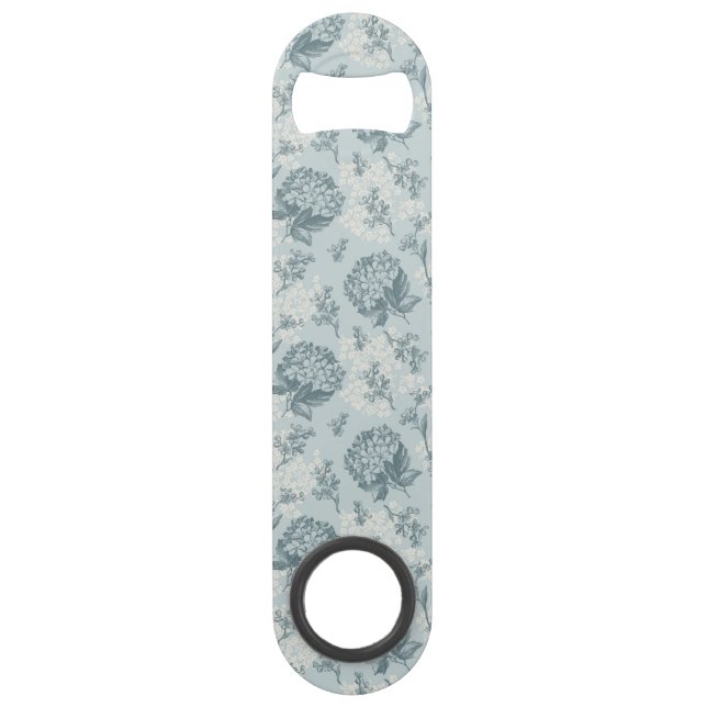 Retro floral pattern with viburnum flowers bar key (Front)