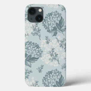 Retro floral pattern with viburnum flowers iPhone 13 case