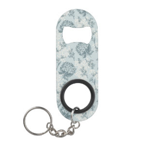 Retro floral pattern with viburnum flowers keychain bottle opener