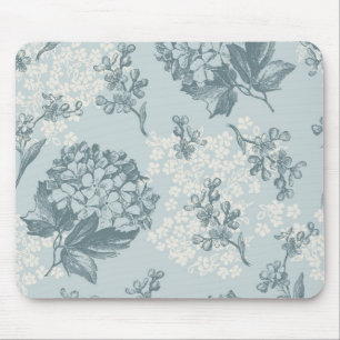 Retro floral pattern with viburnum flowers mouse pad