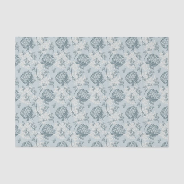 Retro floral pattern with viburnum flowers tissue paper (Front)