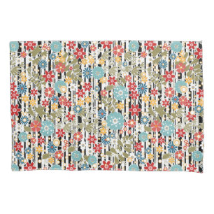 Retro, floral retro  pillowcase
