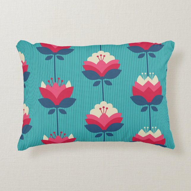 Retro floral seamless pattern. accent pillow (Front)