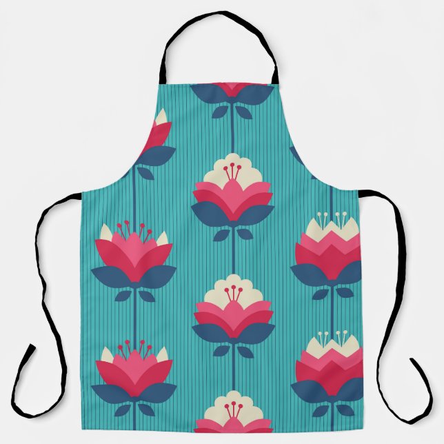 Retro floral seamless pattern. apron (Front)
