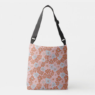 Retro Floral Seamless Pattern Crossbody Bag