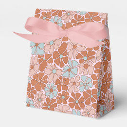 Retro Floral Seamless Pattern Favor Box