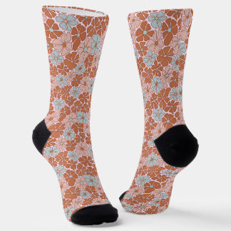 Retro Floral Seamless Pattern Socks