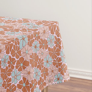 Retro Floral Seamless Pattern Tablecloth