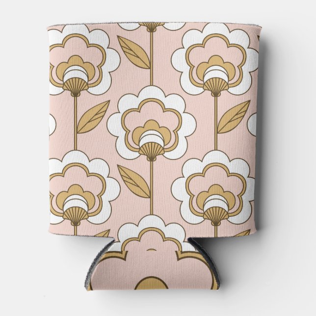 Retro floral: seamless vintage pattern. can cooler (Front)