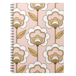 Retro floral: seamless vintage pattern. notebook
