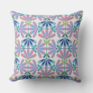 Retro Floral Series 01 Medium Throw Pillow