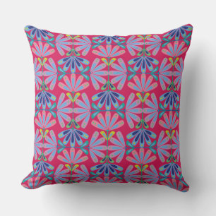 Retro Floral Series 01 Throw Pillow