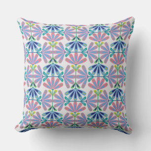 Retro Floral Series 01 Throw Pillow