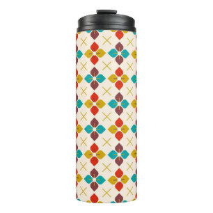 Retro Floral  Thermal Tumbler