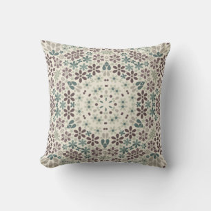 Retro, floral throw pillow