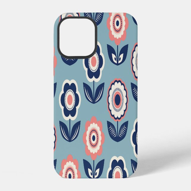 Retro Floral: Timeless Pattern Charm iPhone Case (Back)
