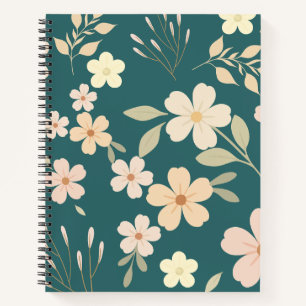 Retro Floral Vibe Notebook