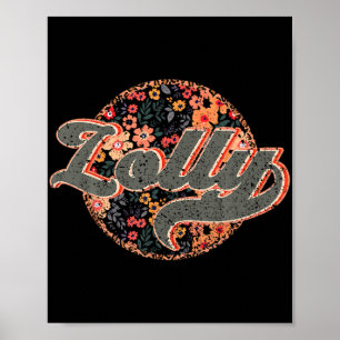Retro Floral Vintage Flower Birthday Mothers Day  Poster
