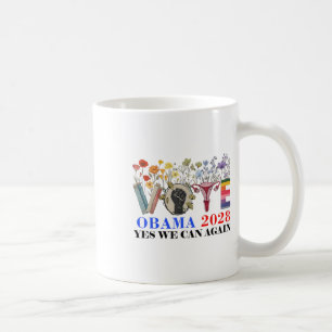 Retro Floral Vote Obama 2028 Yes We Can Again _1 Coffee Mug