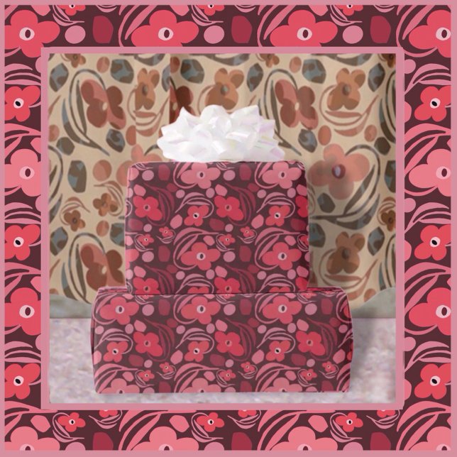 Retro floral wrapping paper (Creator Uploaded)