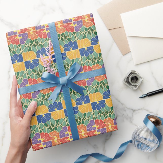Retro Floral Wrapping Paper (Gifting)