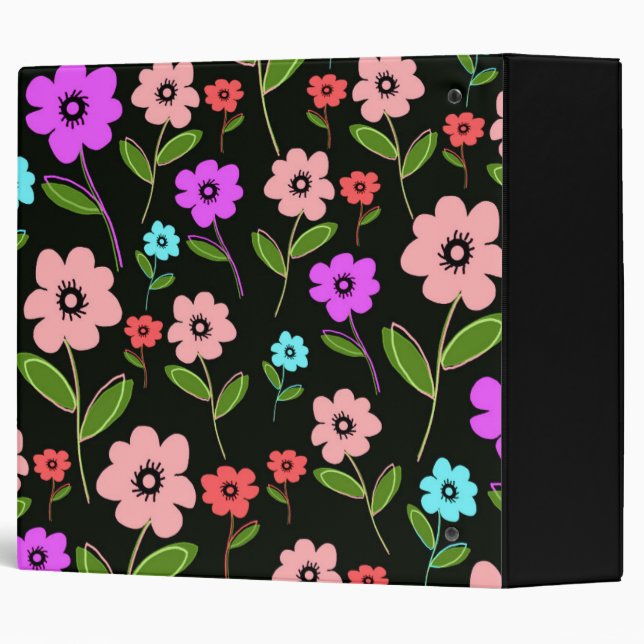 Retro Florals Binder (Back/Spine)