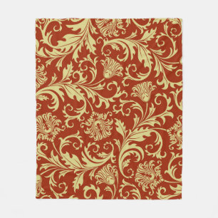 Retro florals: vintage pattern background. fleece blanket