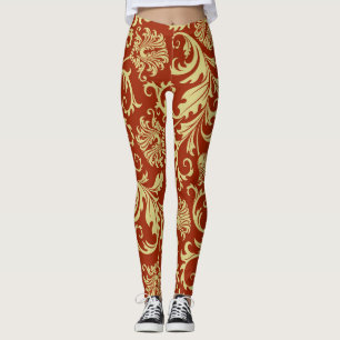 Retro florals: vintage pattern background. leggings