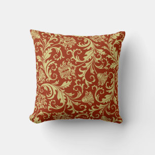 Retro florals: vintage pattern background. throw pillow
