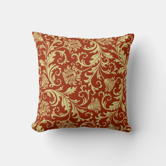 Retro florals: vintage pattern background. throw pillow (Front)