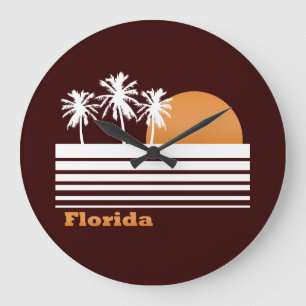 Retro Florida Large Clock