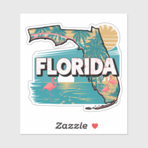 Retro Florida State Sticker