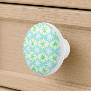 Retro Flower & Daisy Hourglass Pattern  Ceramic Knob