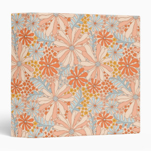 Retro Flower Garden Pattern Binder