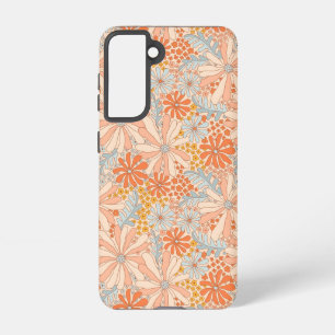 Retro Flower Garden Pattern Samsung Galaxy Case