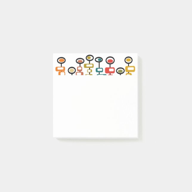 Retro Flower Garden Post-it Notes (Front)