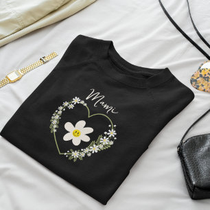 Retro Flower Heart Happy Face, Spanish Mami, Mom Sweatshirt