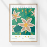 Retro Flower Market Madrid Colourful Floral