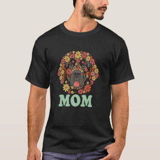 Retro Flower Newfoundland Mom Grandma Mother's Day T-Shirt