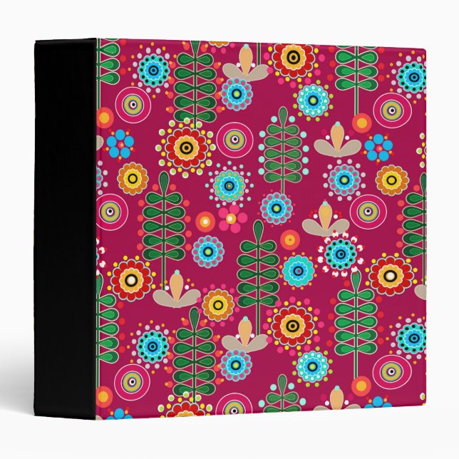 Retro, flower pattern binder (Front/Spine)
