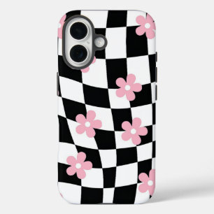 Retro Flower Pattern iPhone 16 Case