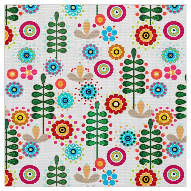 Retro, flower pattern fabric (Swatch)