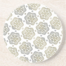 Retro Flower Pattern Round