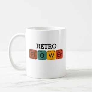 Retro Flower Periodic Table Coffee Mug