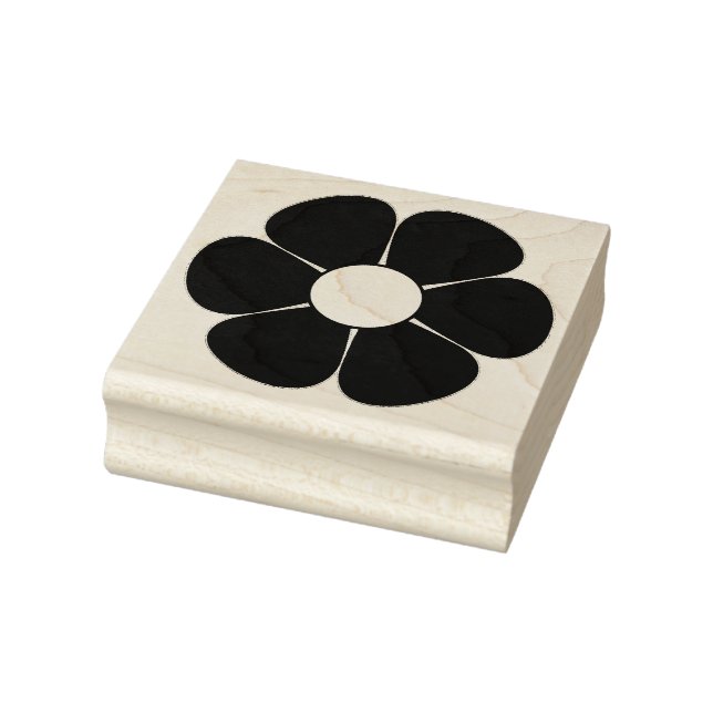 Retro flower rubber stamp (Stamp)